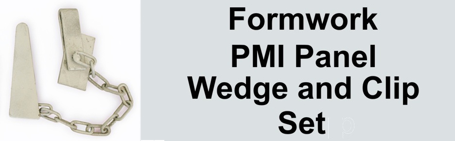 Formwork PMI panel wedge and clip set