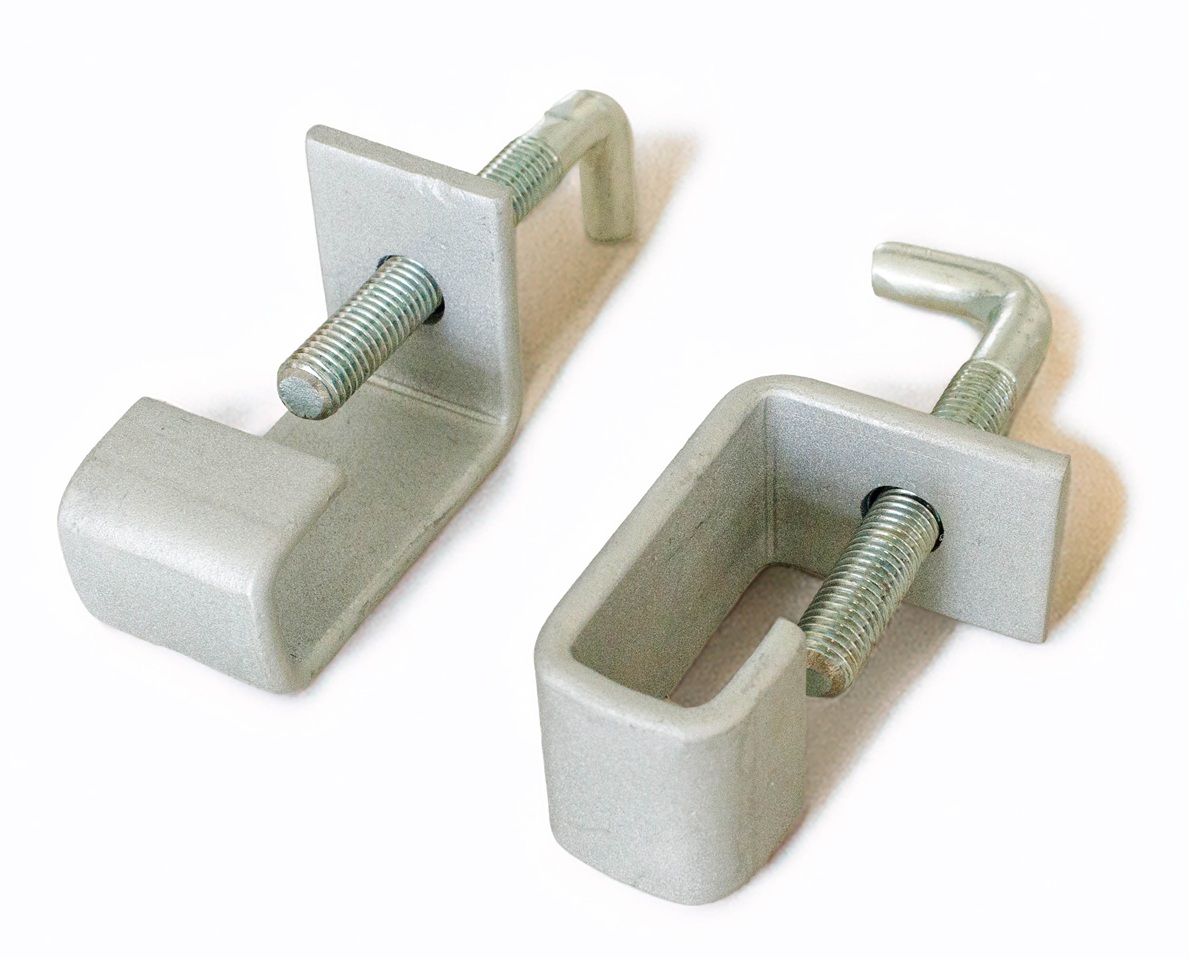 Scaffolding board clamps